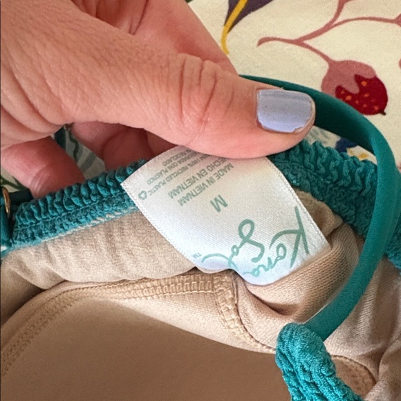 Kona Sol Teal and Beige Bikini - Picture 2 of 3